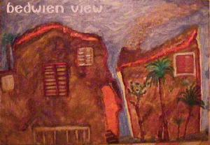 Bedwien View Oil by Mona Hassan Egyptian from Cairo